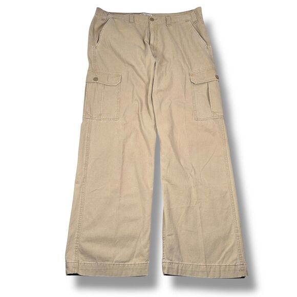 Vintage Levi's Cargo Loose Skater Pants Men’s 40 x 32 Khaki Beige Y2K 2004 New - Picture 1 of 11
